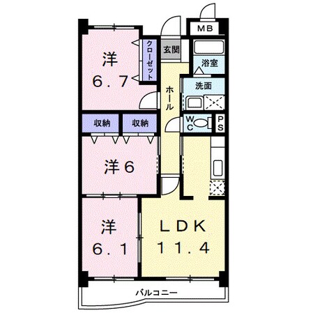 海南駅 徒歩11分 2階の物件間取画像